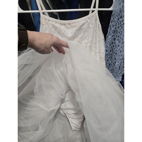 Nutcracker Snowflake Fairy White Sparkle Dance Or Figure Skating Costume Size MA - Picture 9 of 10